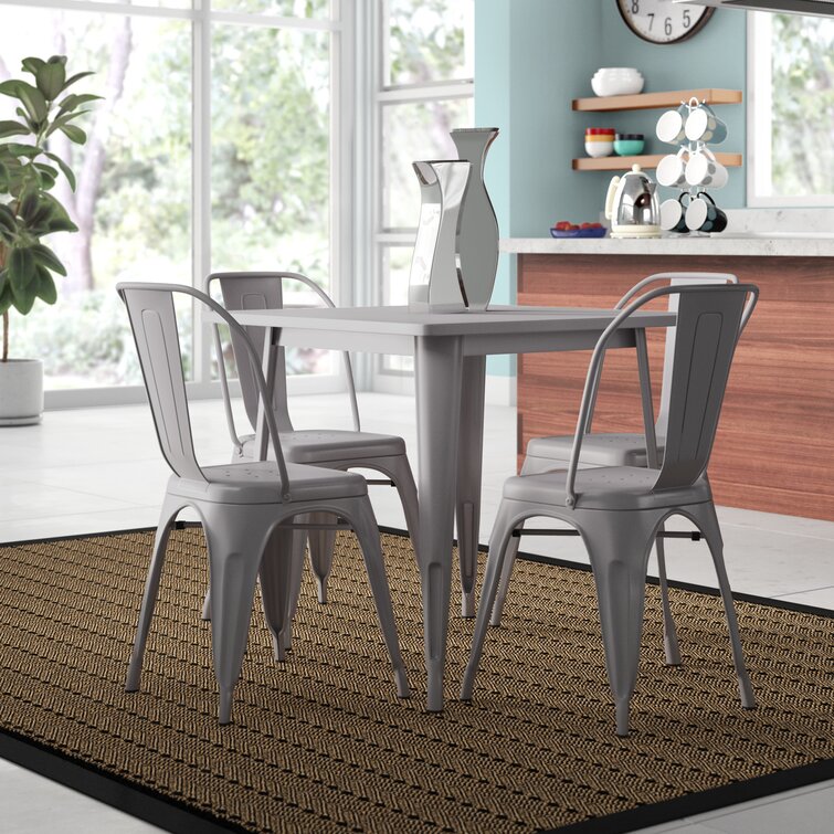 Metal 5 cheap piece dining set